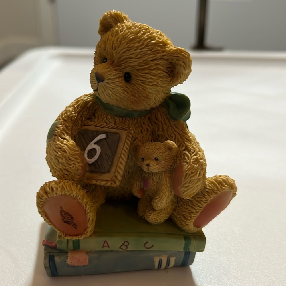Age 6️⃣ birthday bear. Cherished Teddies 911283  “Chalking Up Six Wishes”